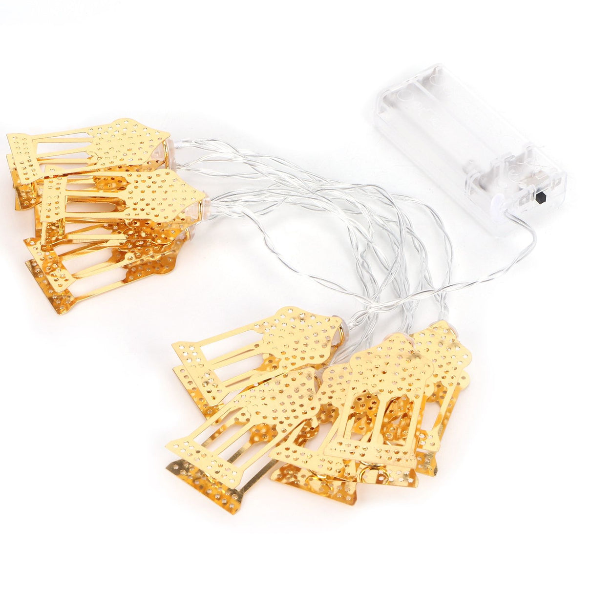 1.5m String Light Muslim Innovative Wrought Iron Ramadan Decoration Ornament Gold