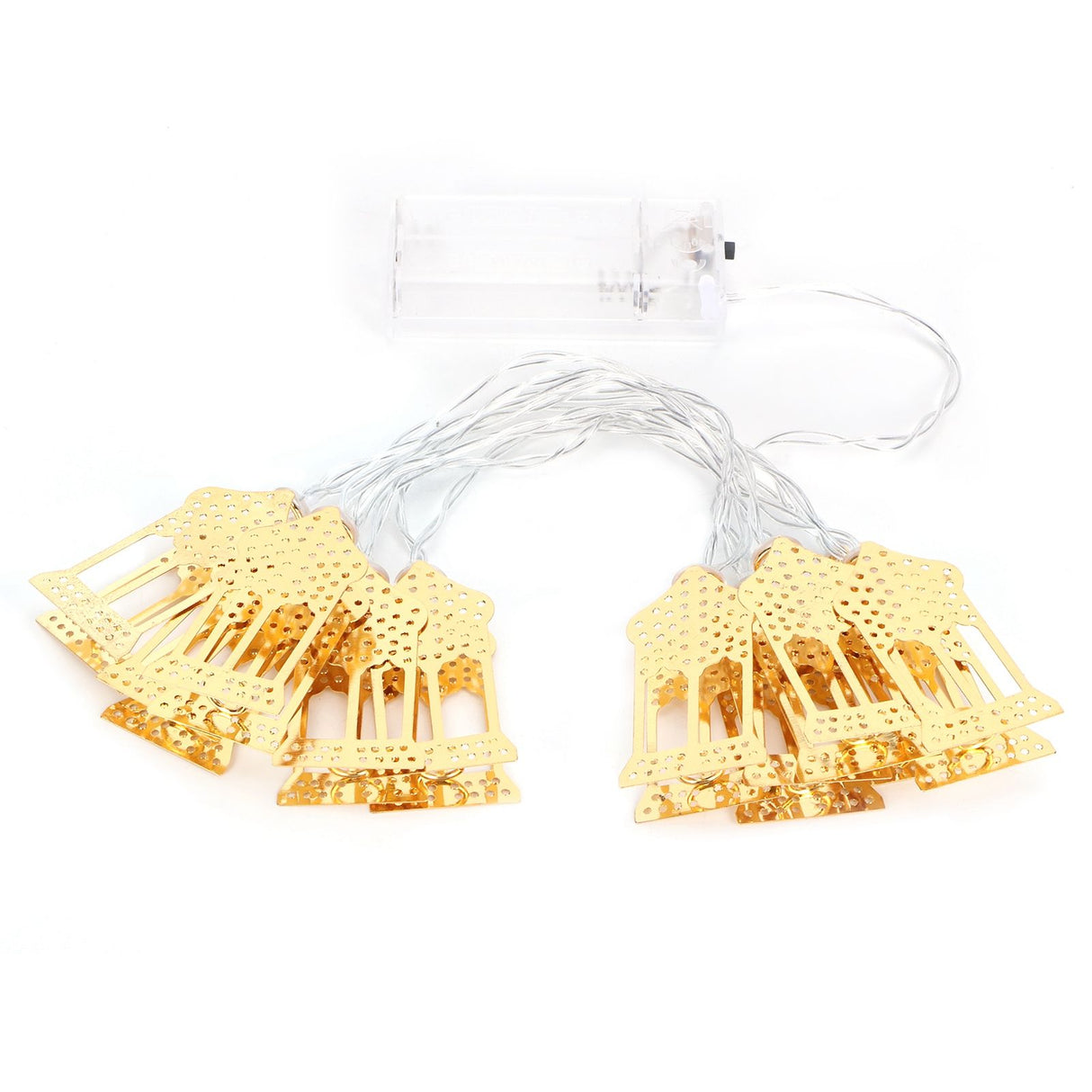 1.5m String Light Muslim Innovative Wrought Iron Ramadan Decoration Ornament Gold