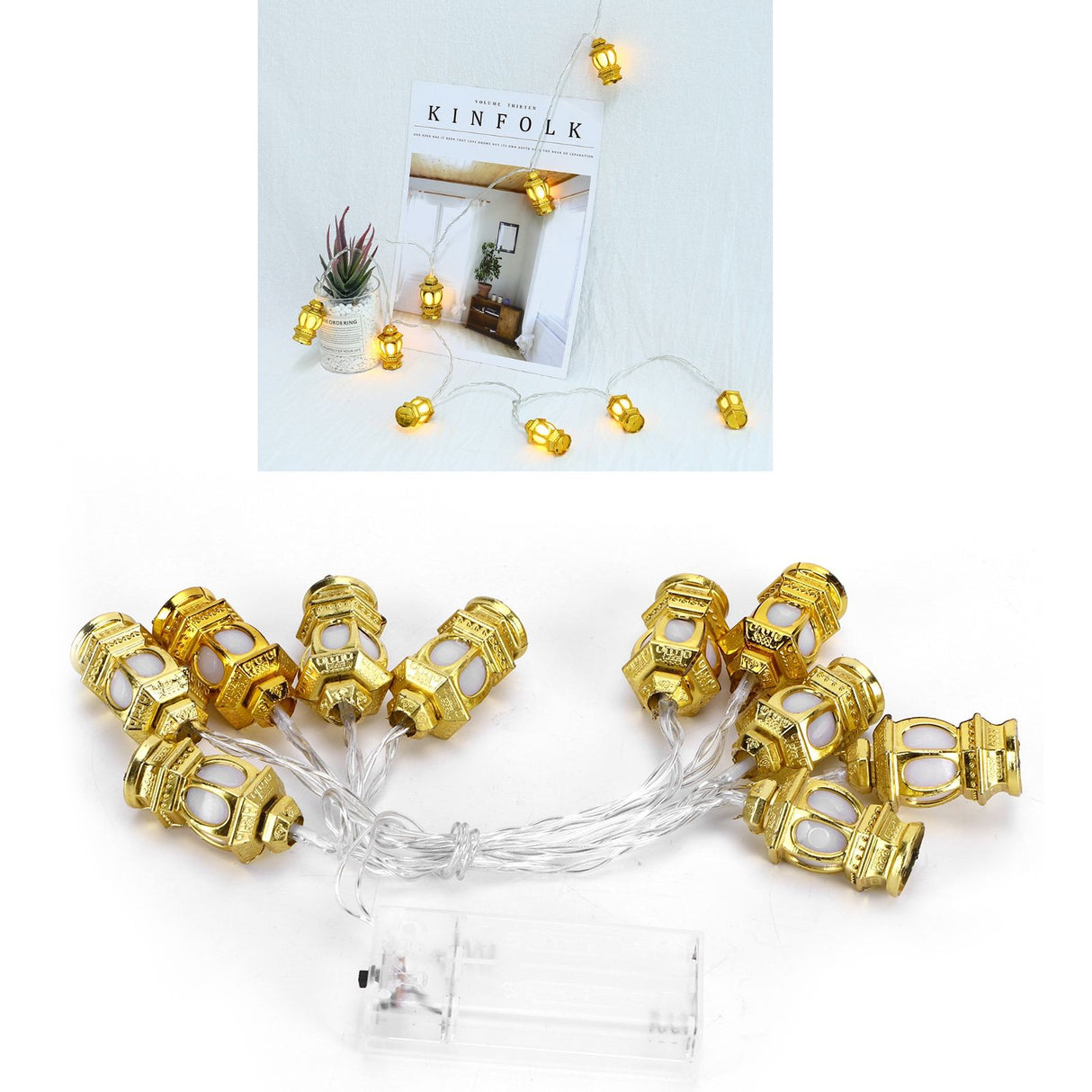 Kerosene Bottle Shape Decorative Light String for Muslim Ramadan Eid Festival Party Supplies