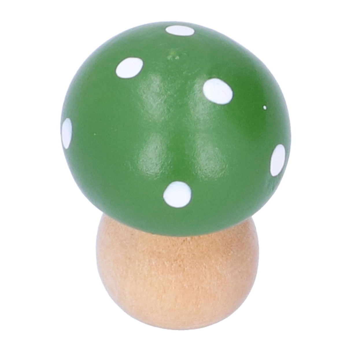 3Pcs/Set Mushroom Crafts Innovative Cute Wooden Ornaments Home Office Desktop DecorationGreen