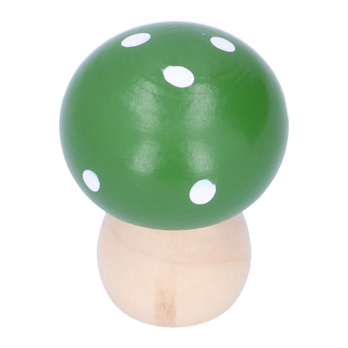 3Pcs/Set Mushroom Crafts Innovative Cute Wooden Ornaments Home Office Desktop DecorationGreen