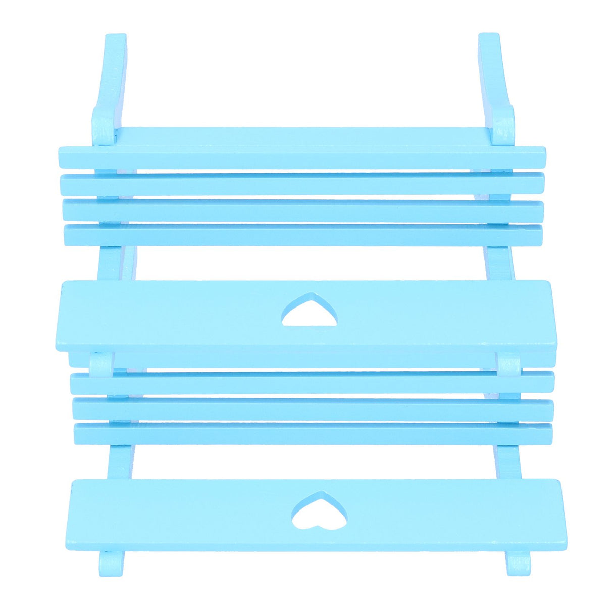 2Pcs Wooden Decorative Small Chair Originality Wooden Craft Decoration for Home OfficeBlue