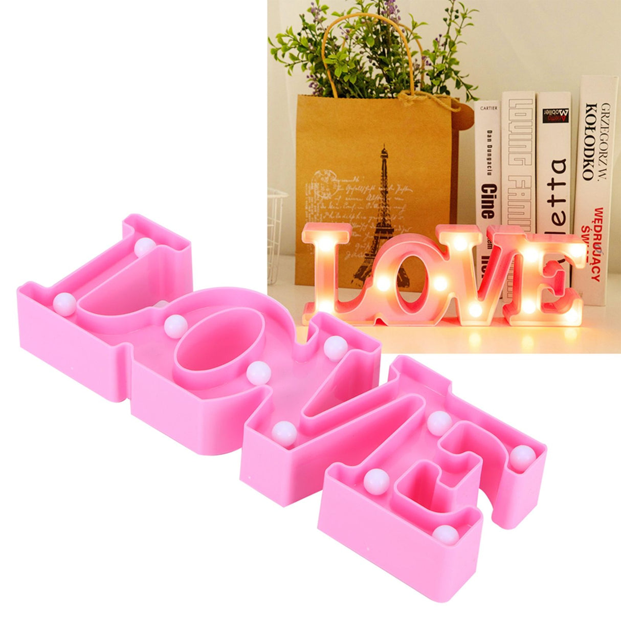 LED Night Light Innovative Ambient Lighting for Marriage Proposal Confession AnniversaryPink