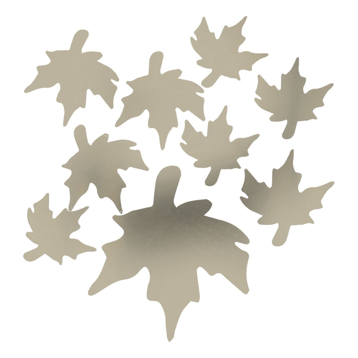 DIY Wall Stickers Maple Leaf Shape PVC Decals 3‑Dimensional Home Wall DecorationGold