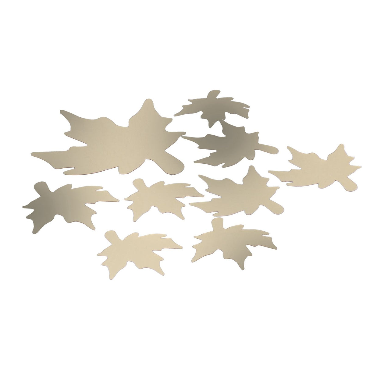 DIY Wall Stickers Maple Leaf Shape PVC Decals 3‑Dimensional Home Wall DecorationGold