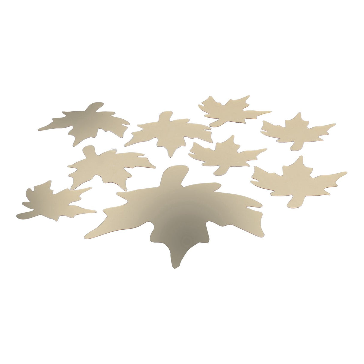 DIY Wall Stickers Maple Leaf Shape PVC Decals 3‑Dimensional Home Wall DecorationGold