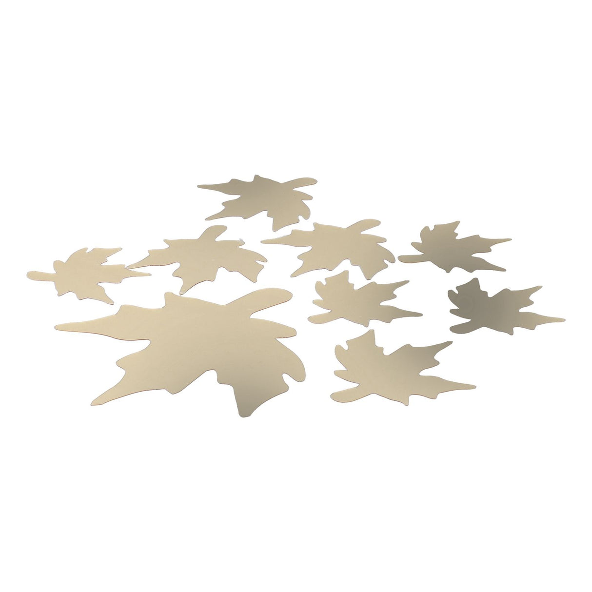 DIY Wall Stickers Maple Leaf Shape PVC Decals 3‑Dimensional Home Wall DecorationGold