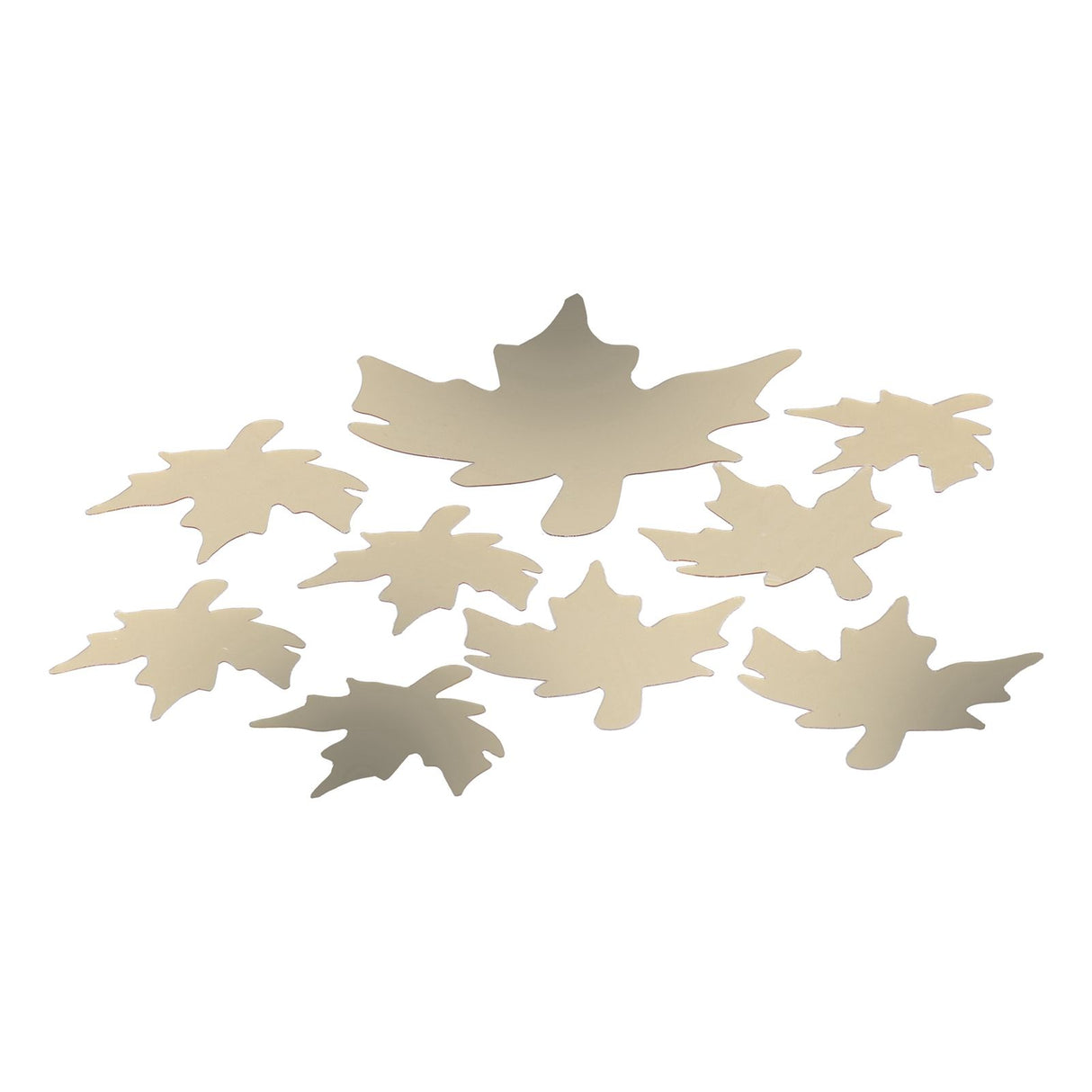 DIY Wall Stickers Maple Leaf Shape PVC Decals 3‑Dimensional Home Wall DecorationGold