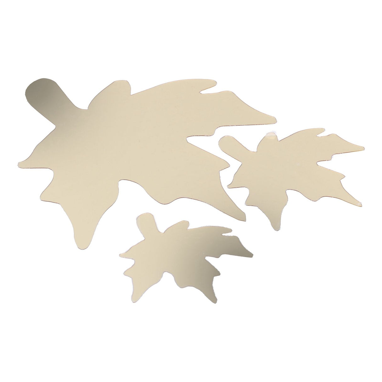 DIY Wall Stickers Maple Leaf Shape PVC Decals 3‑Dimensional Home Wall DecorationGold