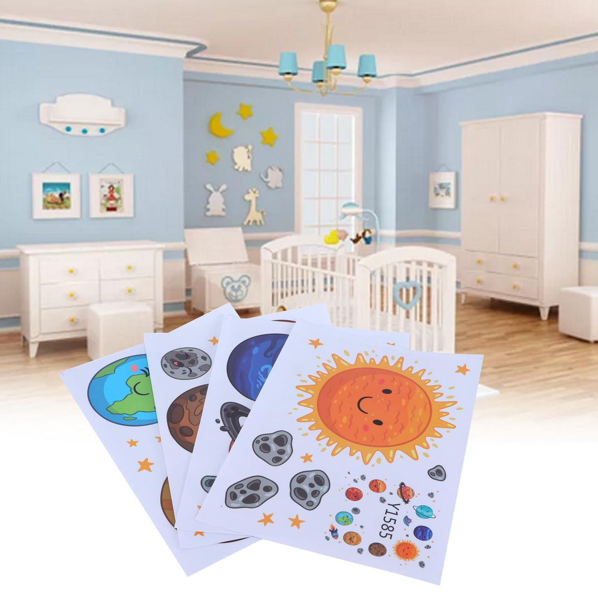 DIY Wallpaper Cosmic Star Sky Pattern Self-Adhesive Wall Sticker for Living Room Background