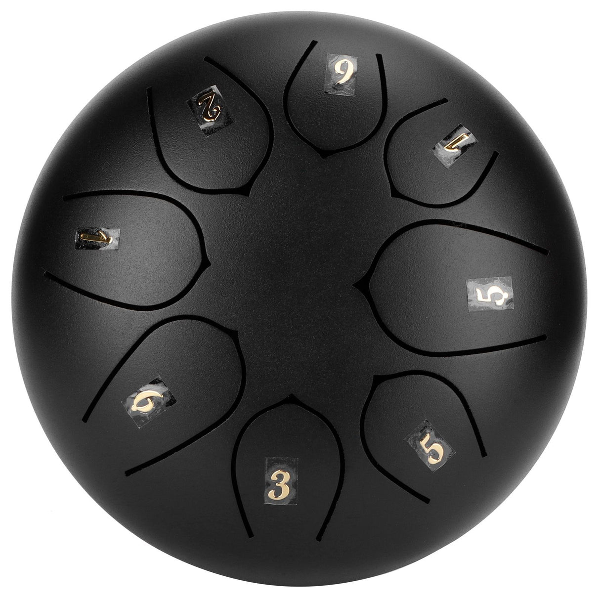6in Tongue Drum 8‑Tones Ethereal Hand Pan Drums with Drumstick Percussion InstrumentBlack