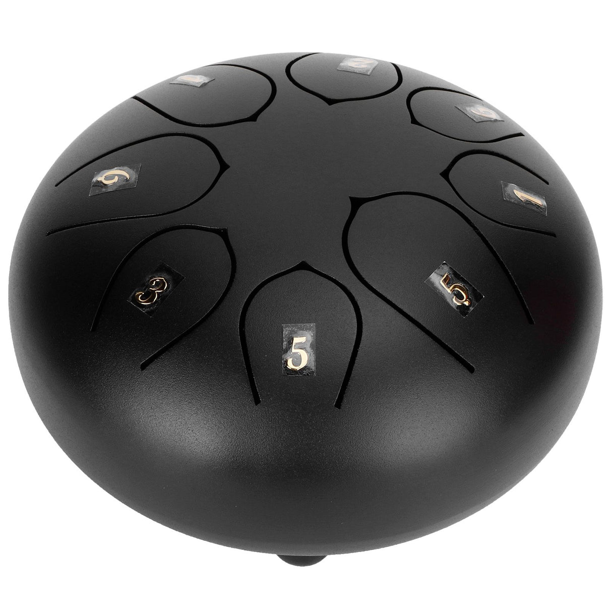 6in Tongue Drum 8‑Tones Ethereal Hand Pan Drums with Drumstick Percussion InstrumentBlack