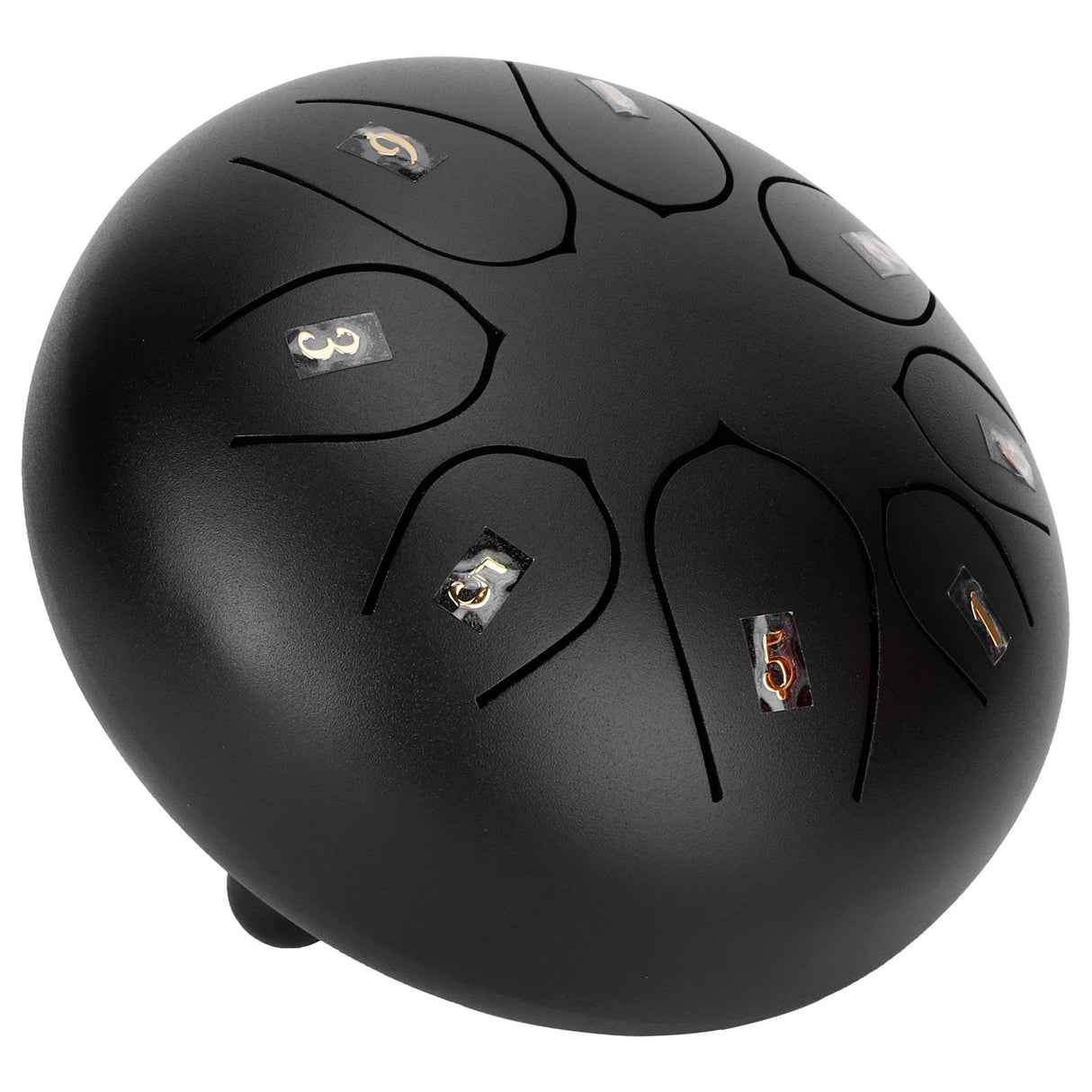 6in Tongue Drum 8‑Tones Ethereal Hand Pan Drums with Drumstick Percussion InstrumentBlack