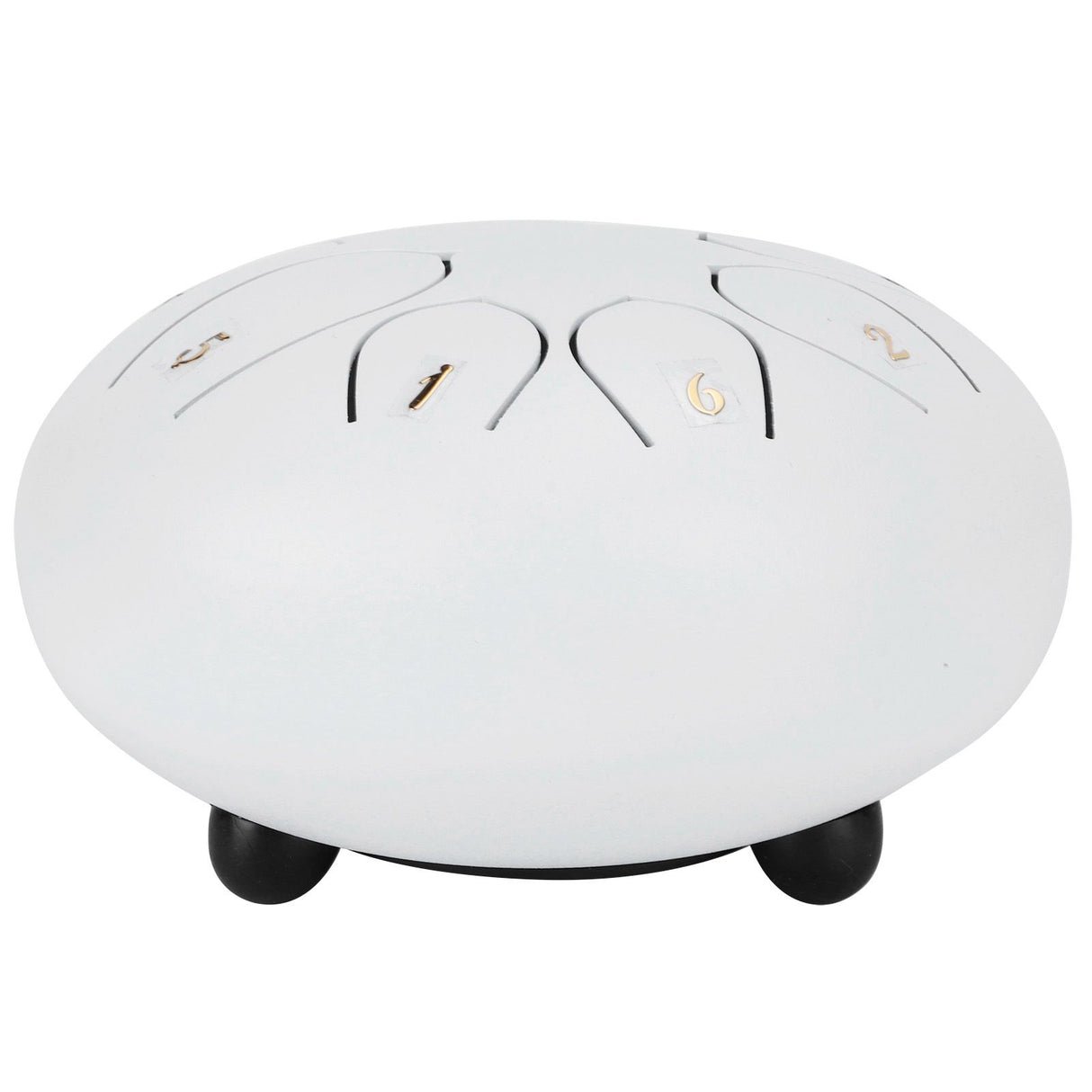 6in Tongue Drum 8‑Tones Ethereal Hand Pan Drums with Drumstick Percussion InstrumentWhite