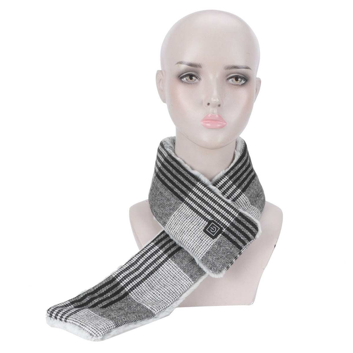 Electric Heated Scarf USB Smart Neckerchief Washable Warm Neck Gaiter for Men WomenBlack Free Size