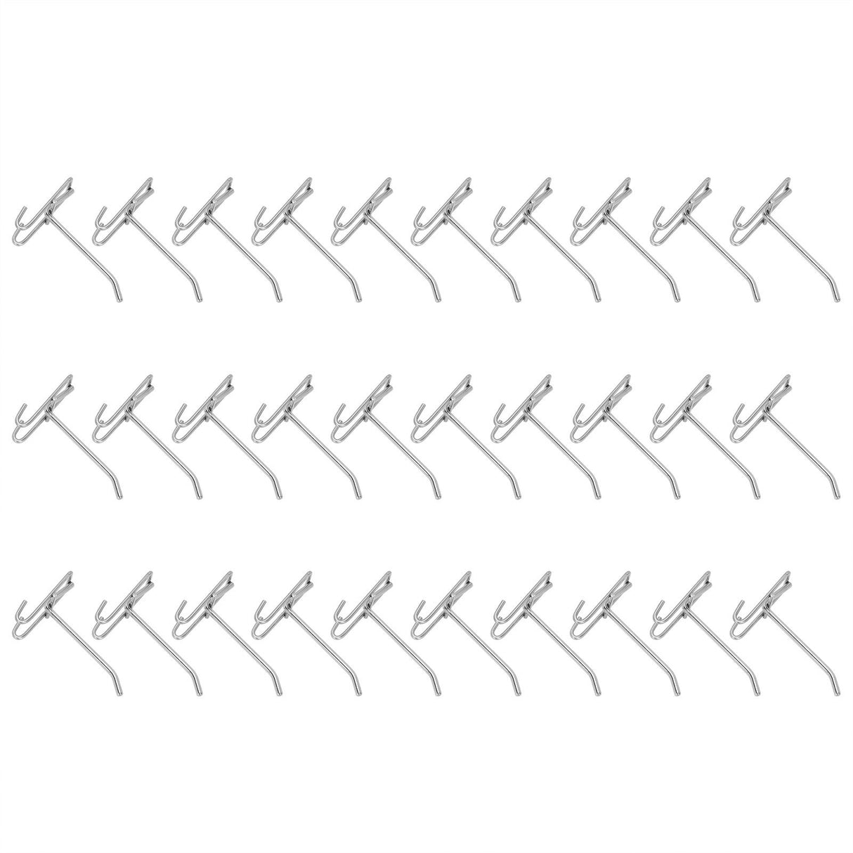 30pcs Supermarket Hook Iron Grid Shelf Hook Jewelry Display Shelf Hook 3.5mm Thickness10cm / 3.9in Long