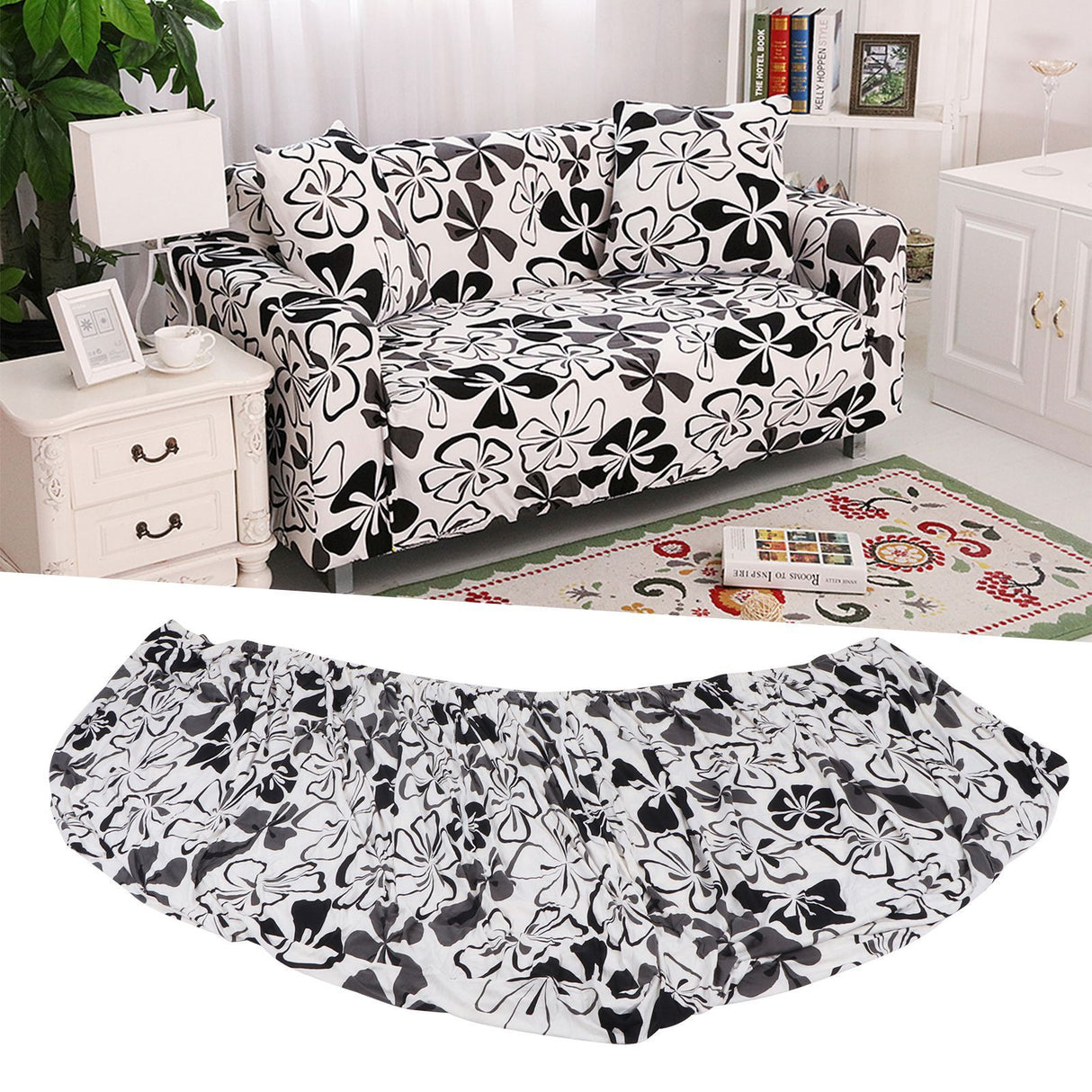 Soft Elastic Couch Slipcover Protector Sofa Cover for Home Living Room Bedroom Supplies3 Seater