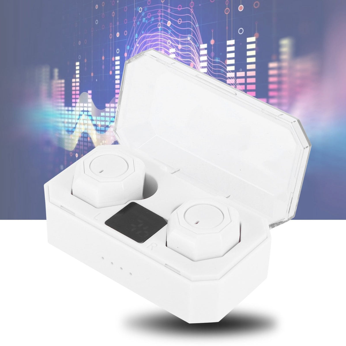 Binaural Bluetooth Headphones Portable Bluetooth Headset Earphones for Driving UseWhite