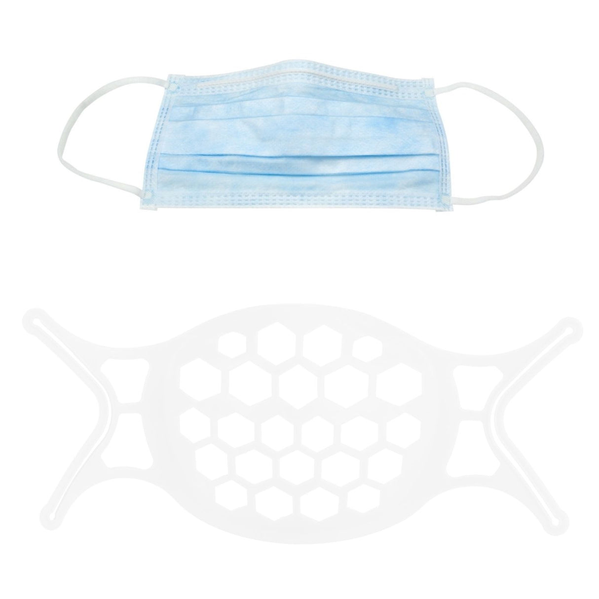 Mouth Muffle Bracket Reusable Washable Breathing Mouth Muffle Support Frame AccessoryWhite