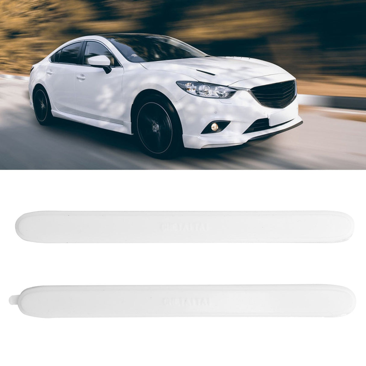 2Pcs Car Door Edge Guard Anti Collision Buffer Trim Cover Protector Accessory White