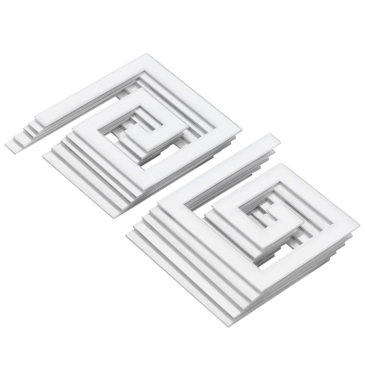10Pcs 5x5CM DIY Waist Line Mirror Sticker Modern Acrylic Wall Stickers for Living RoomSilver