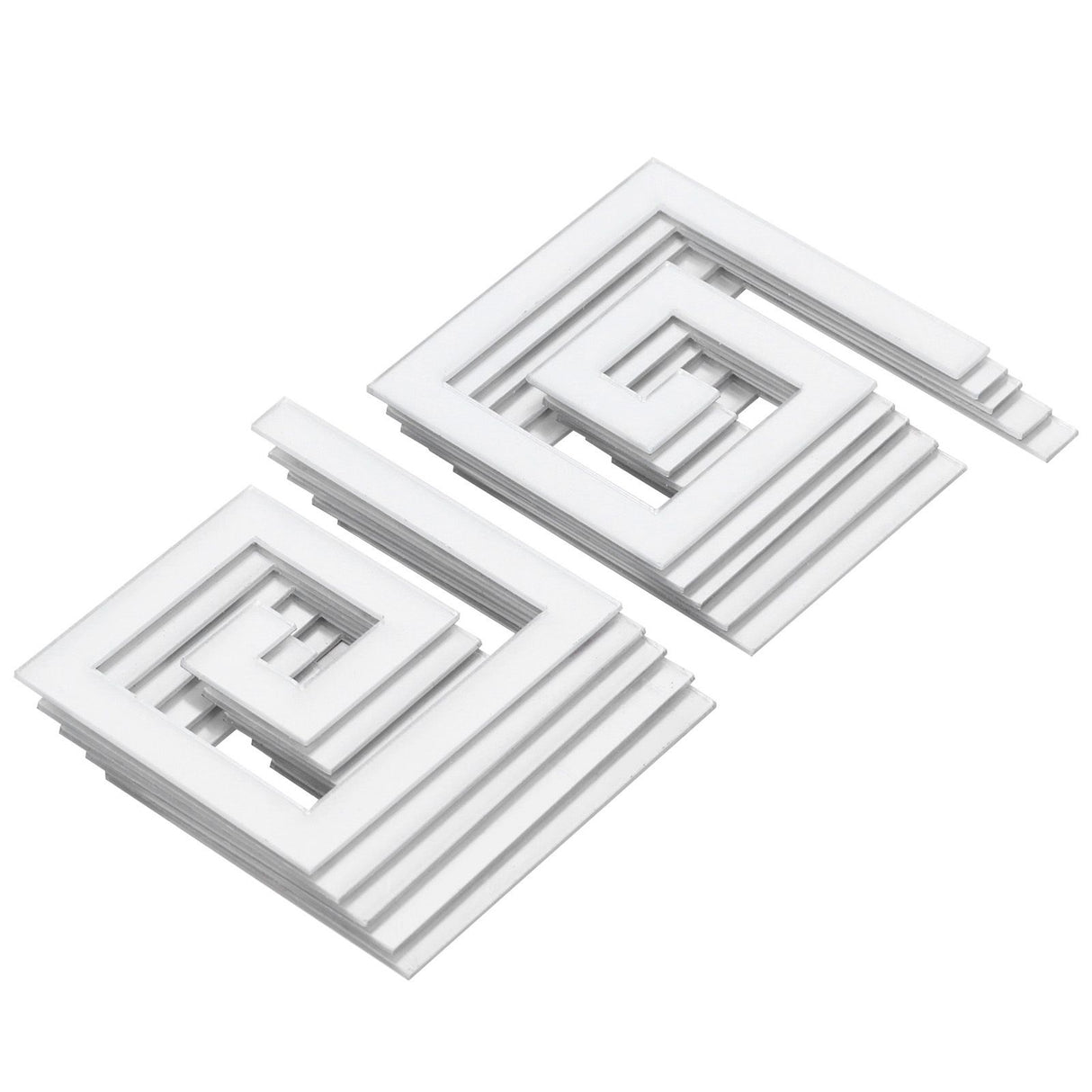 10Pcs 5x5CM DIY Waist Line Mirror Sticker Modern Acrylic Wall Stickers for Living RoomSilver