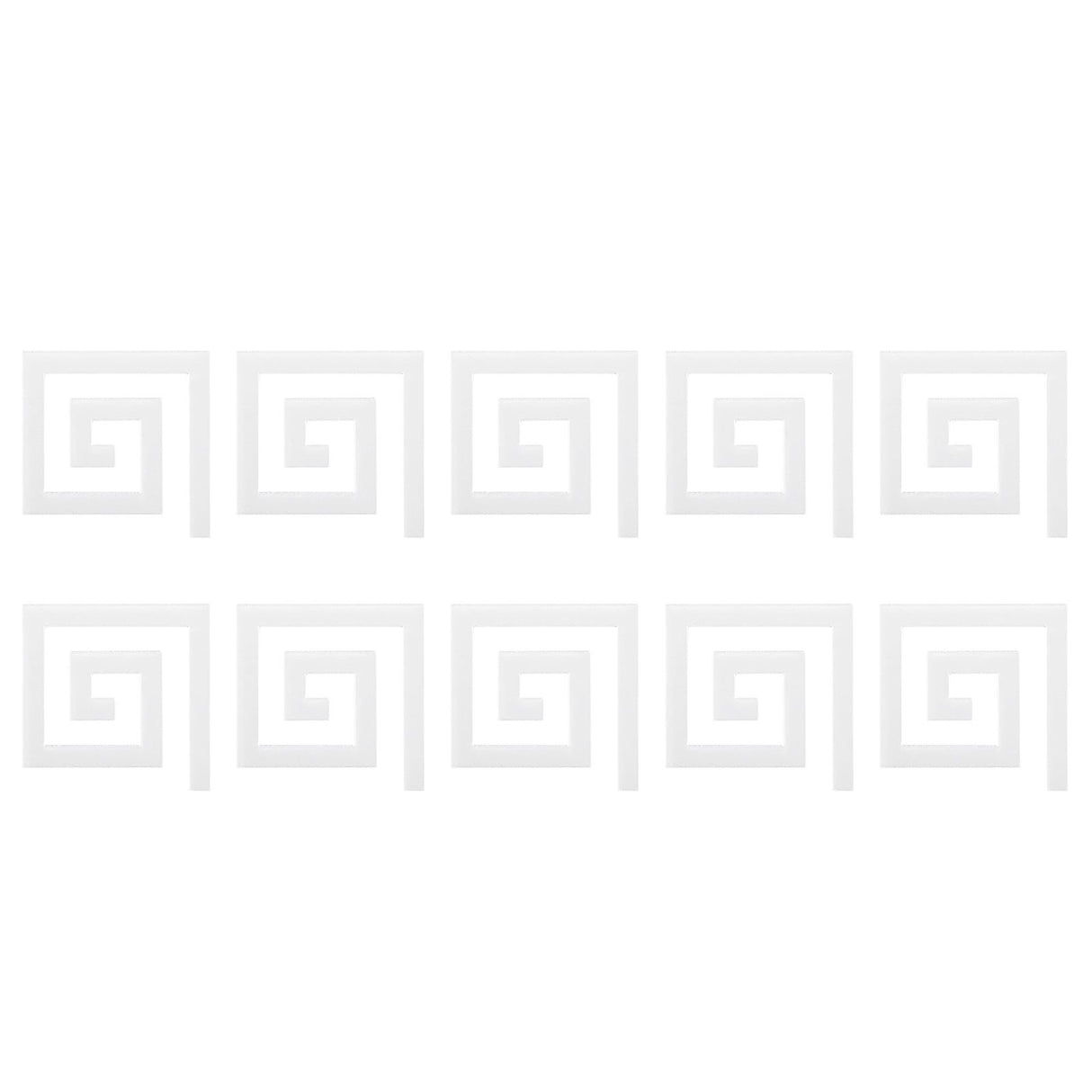 10Pcs 5x5CM DIY Waist Line Mirror Sticker Modern Acrylic Wall Stickers for Living RoomSilver