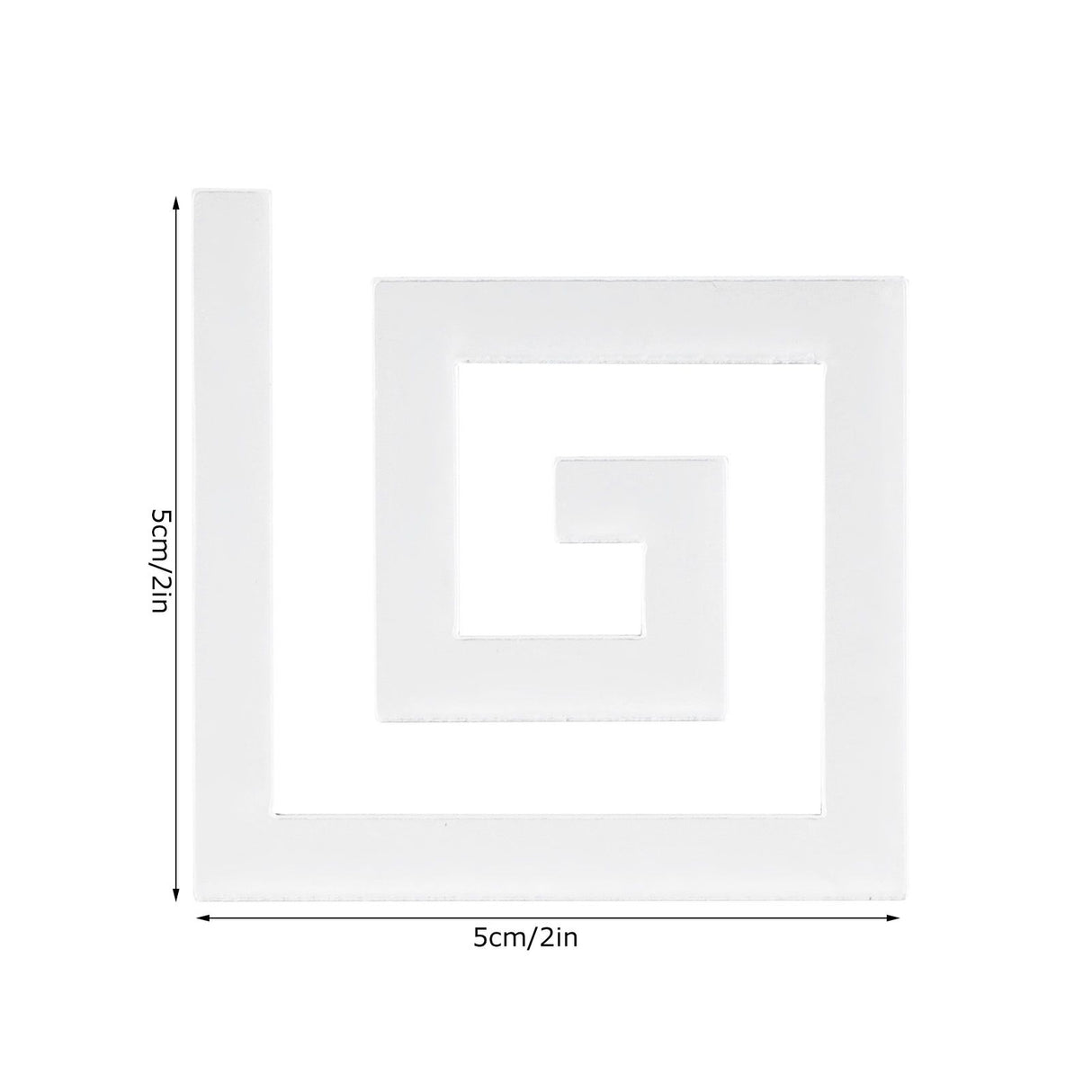 10Pcs 5x5CM DIY Waist Line Mirror Sticker Modern Acrylic Wall Stickers for Living RoomSilver