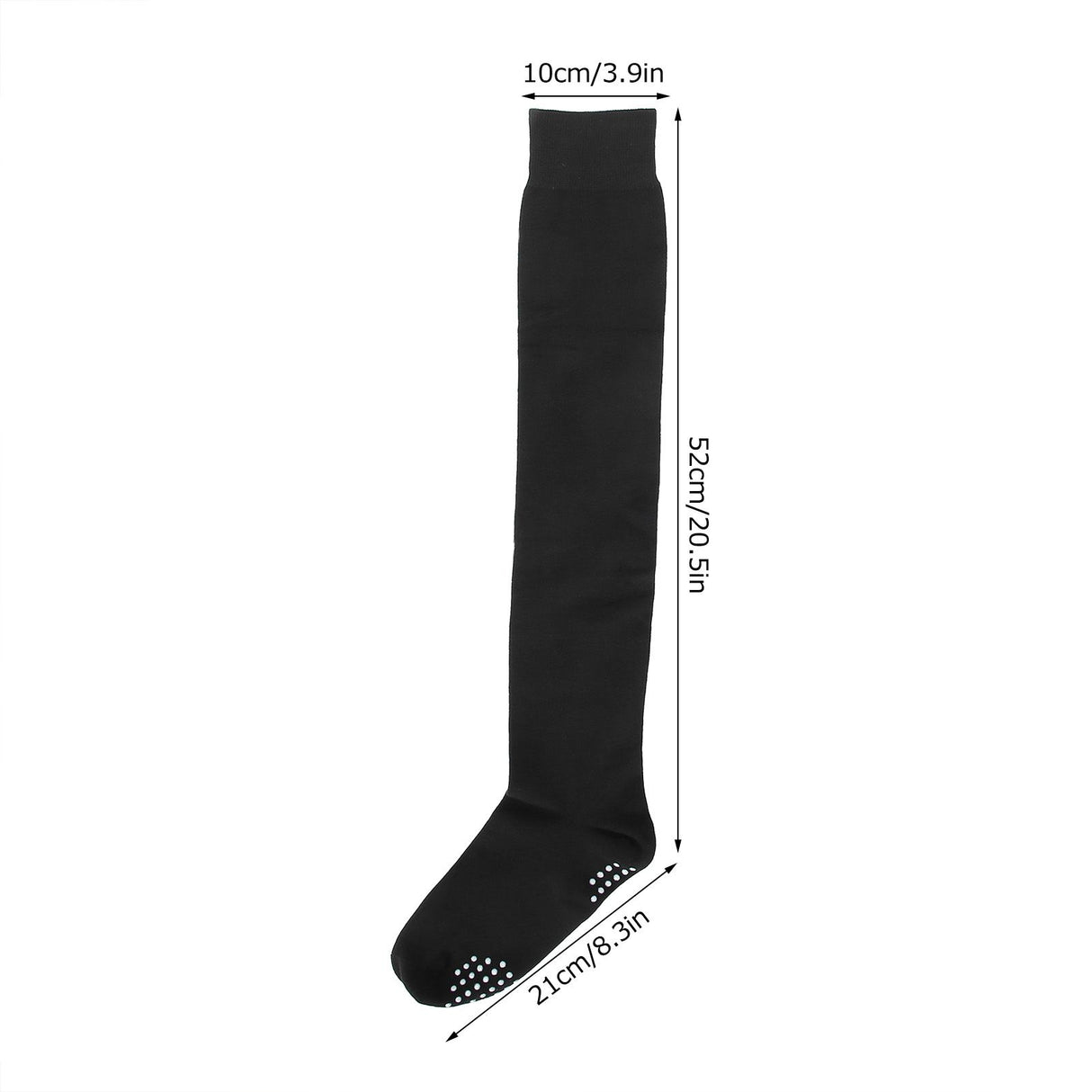 Women Yoga Socks Non Slip Warm Thigh High Stockings for Fitness Latin Dance Sports Black