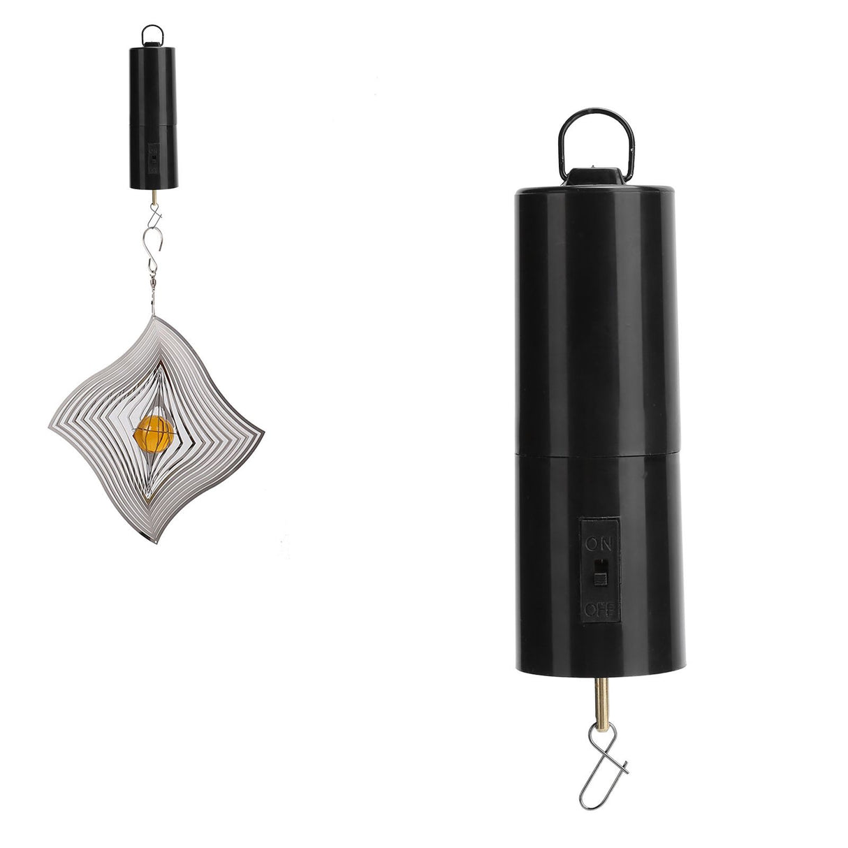 Hanging Black Rotating Motor for Wind Chimes Mobile Battery Operated Garden Decor Accessoy
