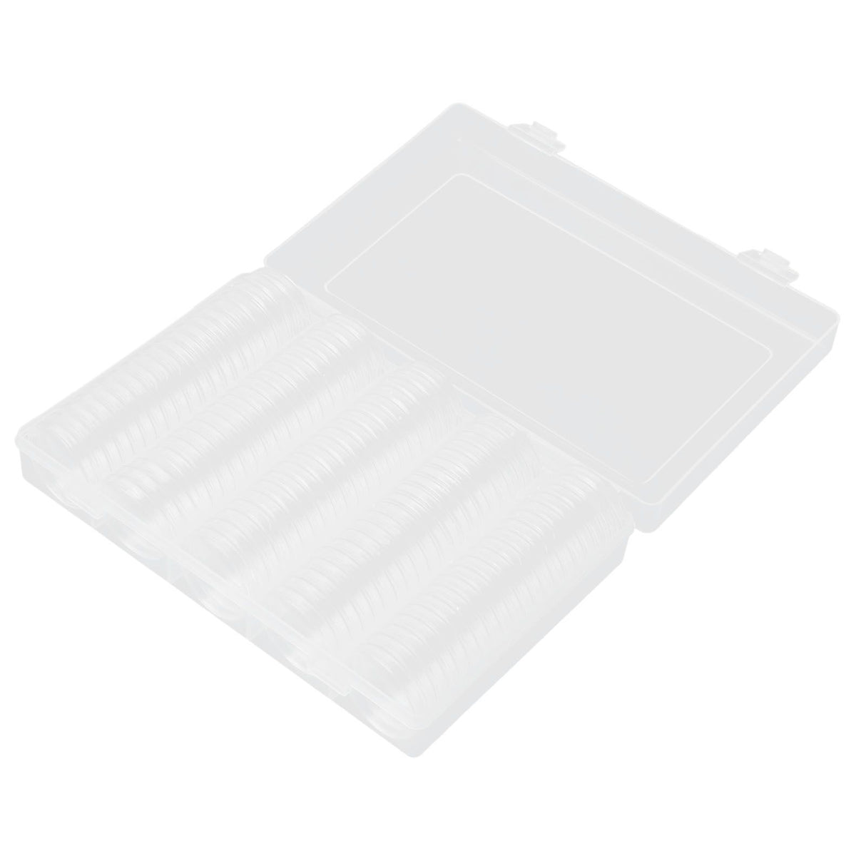 100PCS Transparent Coin Storage Box 17/20/25/27/30mm Round Coin Capsules Containers Protector