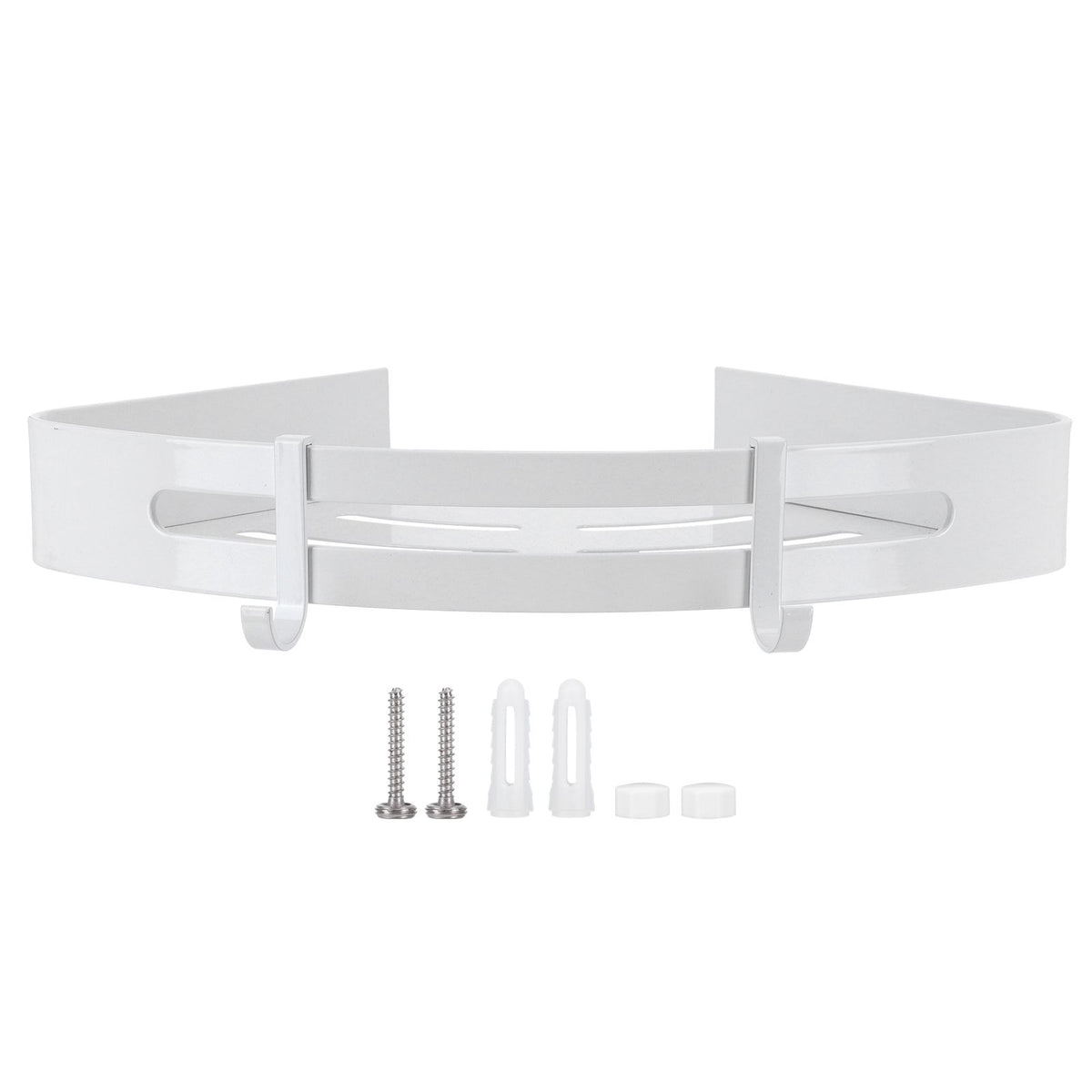 White Toilet Triangular Basket Hotel Bathroom Single Layer Aluminum Shelf for Bathroom