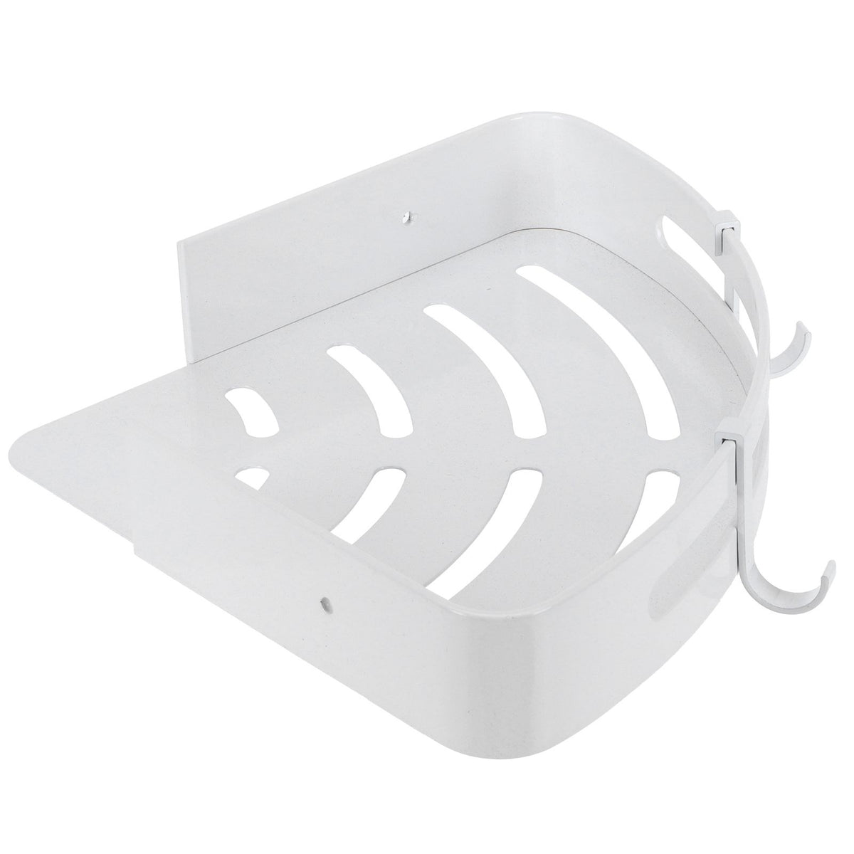 White Toilet Triangular Basket Hotel Bathroom Single Layer Aluminum Shelf for Bathroom