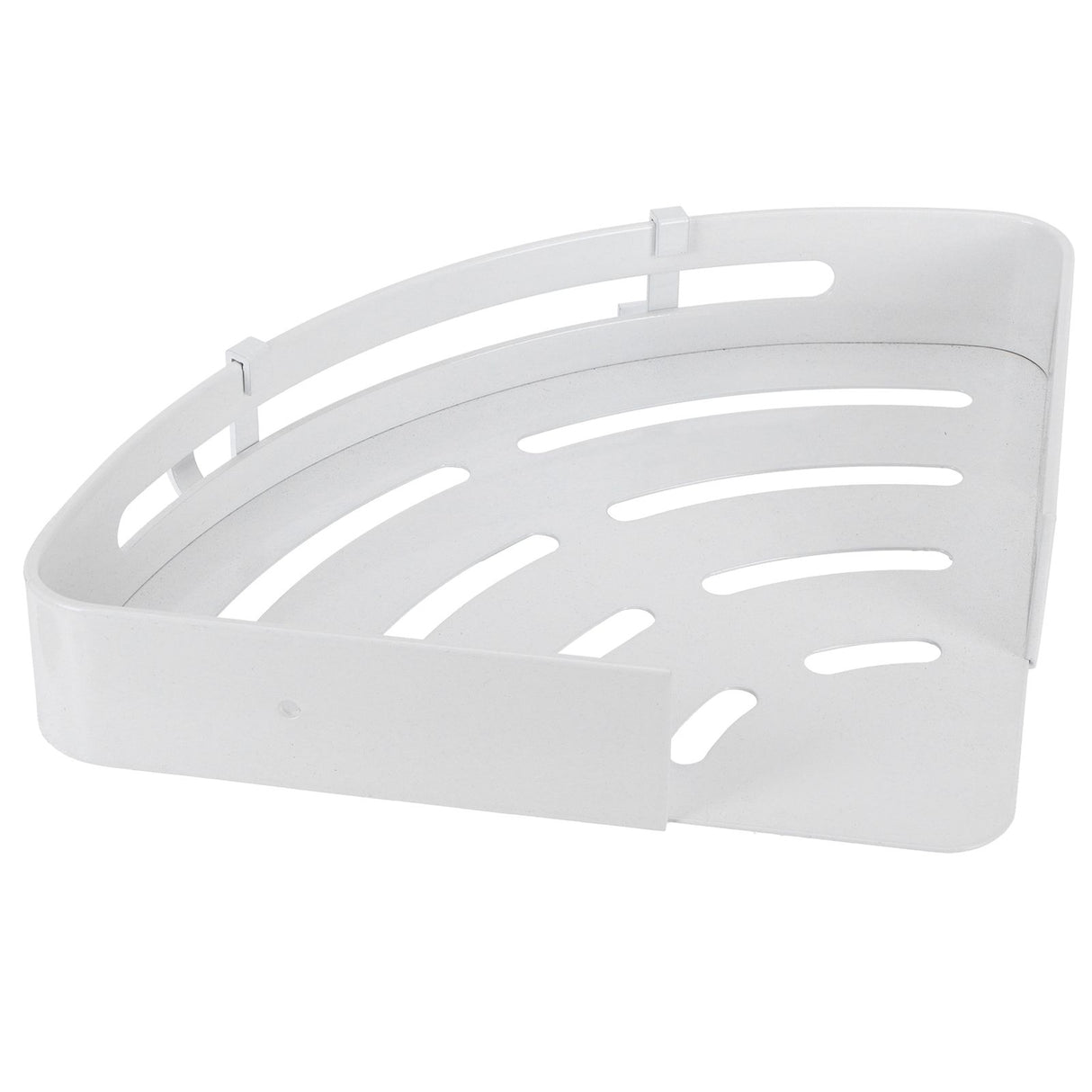 White Toilet Triangular Basket Hotel Bathroom Single Layer Aluminum Shelf for Bathroom
