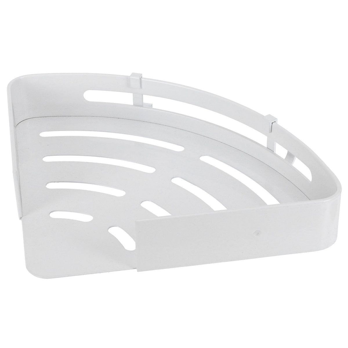 White Toilet Triangular Basket Hotel Bathroom Single Layer Aluminum Shelf for Bathroom