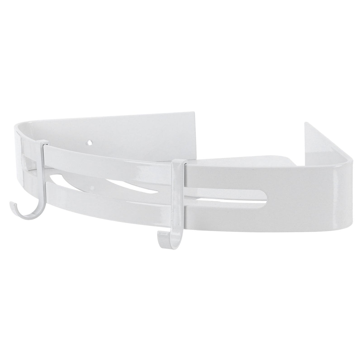 White Toilet Triangular Basket Hotel Bathroom Single Layer Aluminum Shelf for Bathroom
