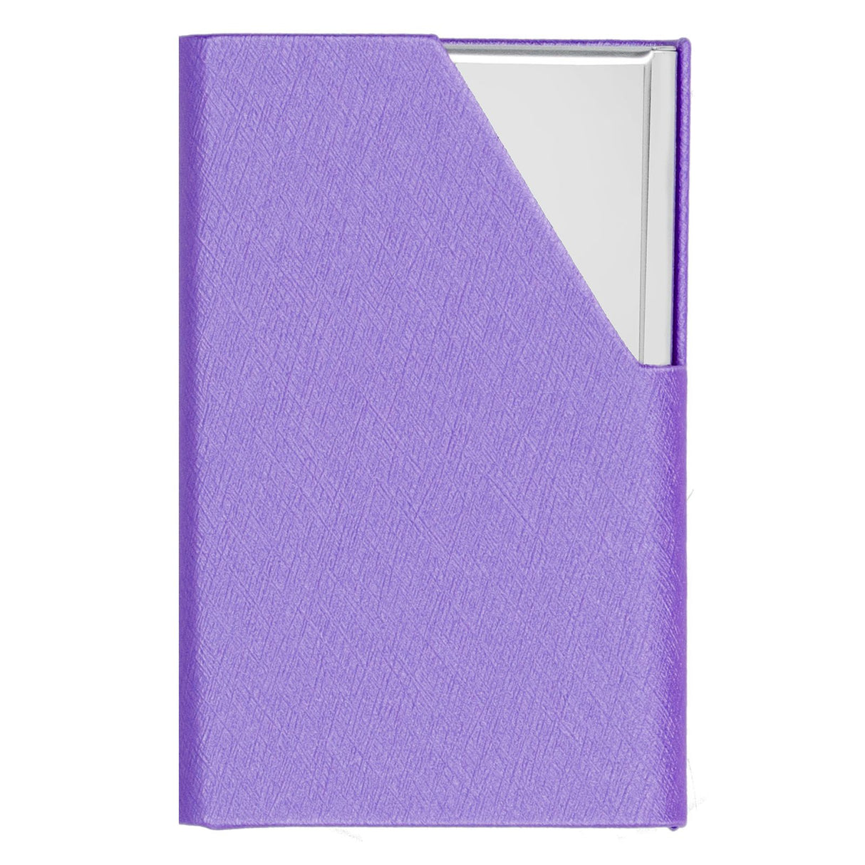 Business Card Holder Stainless Steel Innovative Name Card Case Organizer for Commercial UsePurple 007#