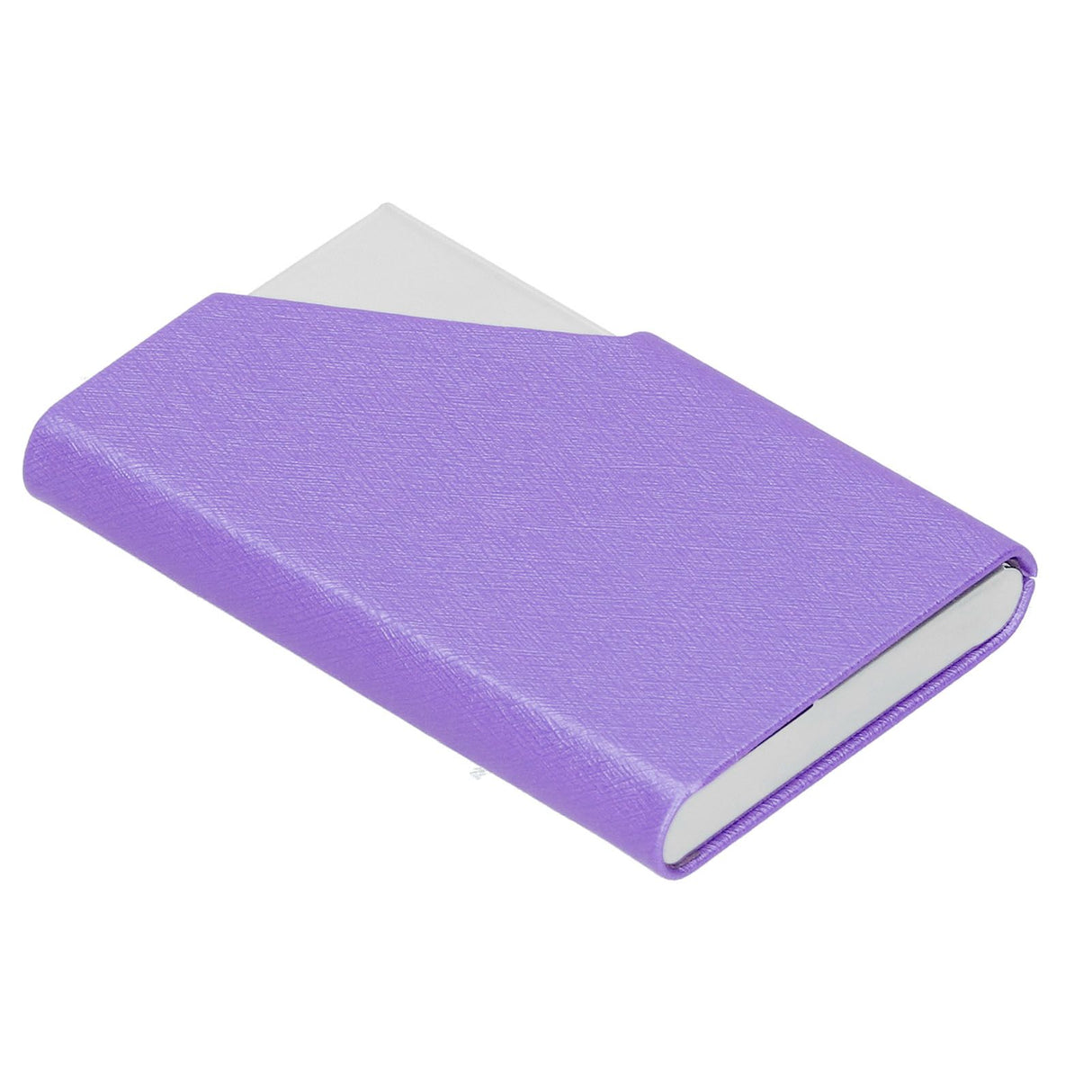 Business Card Holder Stainless Steel Innovative Name Card Case Organizer for Commercial UsePurple 007#
