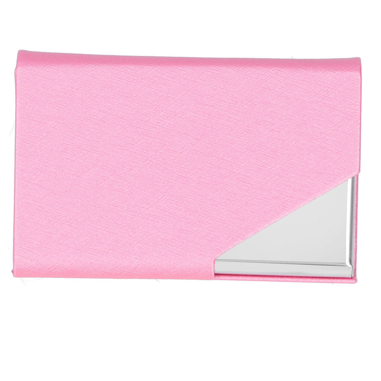 Business Card Holder Stainless Steel Innovative Name Card Case Organizer for Commercial UsePink 007#