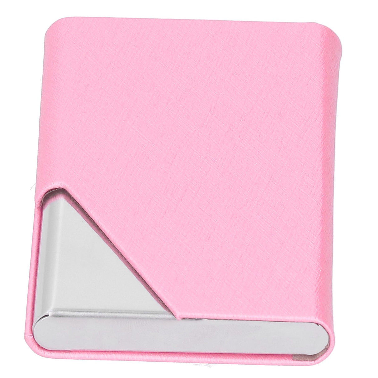 Business Card Holder Stainless Steel Innovative Name Card Case Organizer for Commercial UsePink 007#