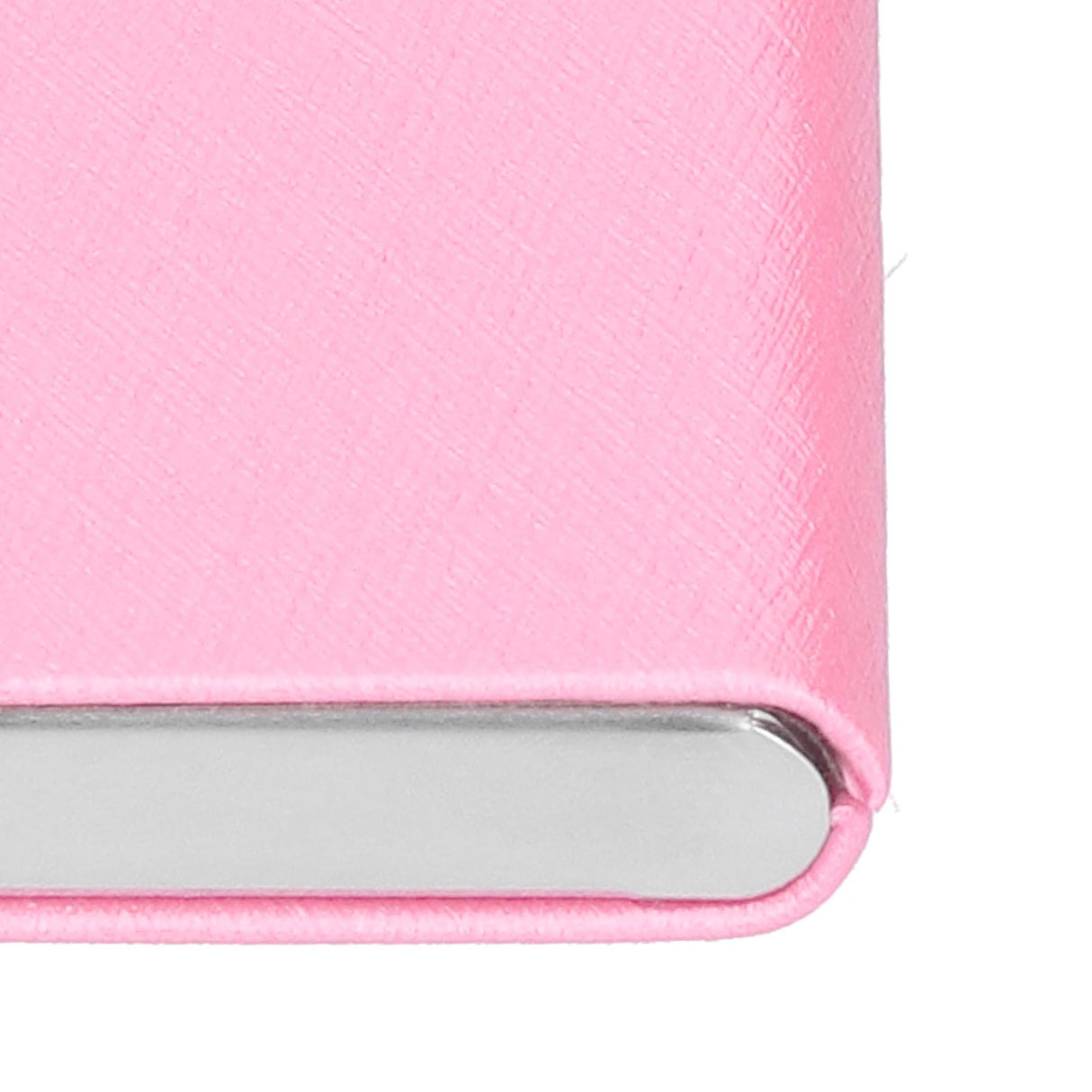 Business Card Holder Stainless Steel Innovative Name Card Case Organizer for Commercial UsePink 007#