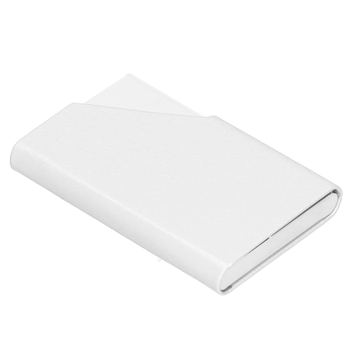 Business Card Holder Stainless Steel Innovative Name Card Case Organizer for Commercial UseWhite 007#