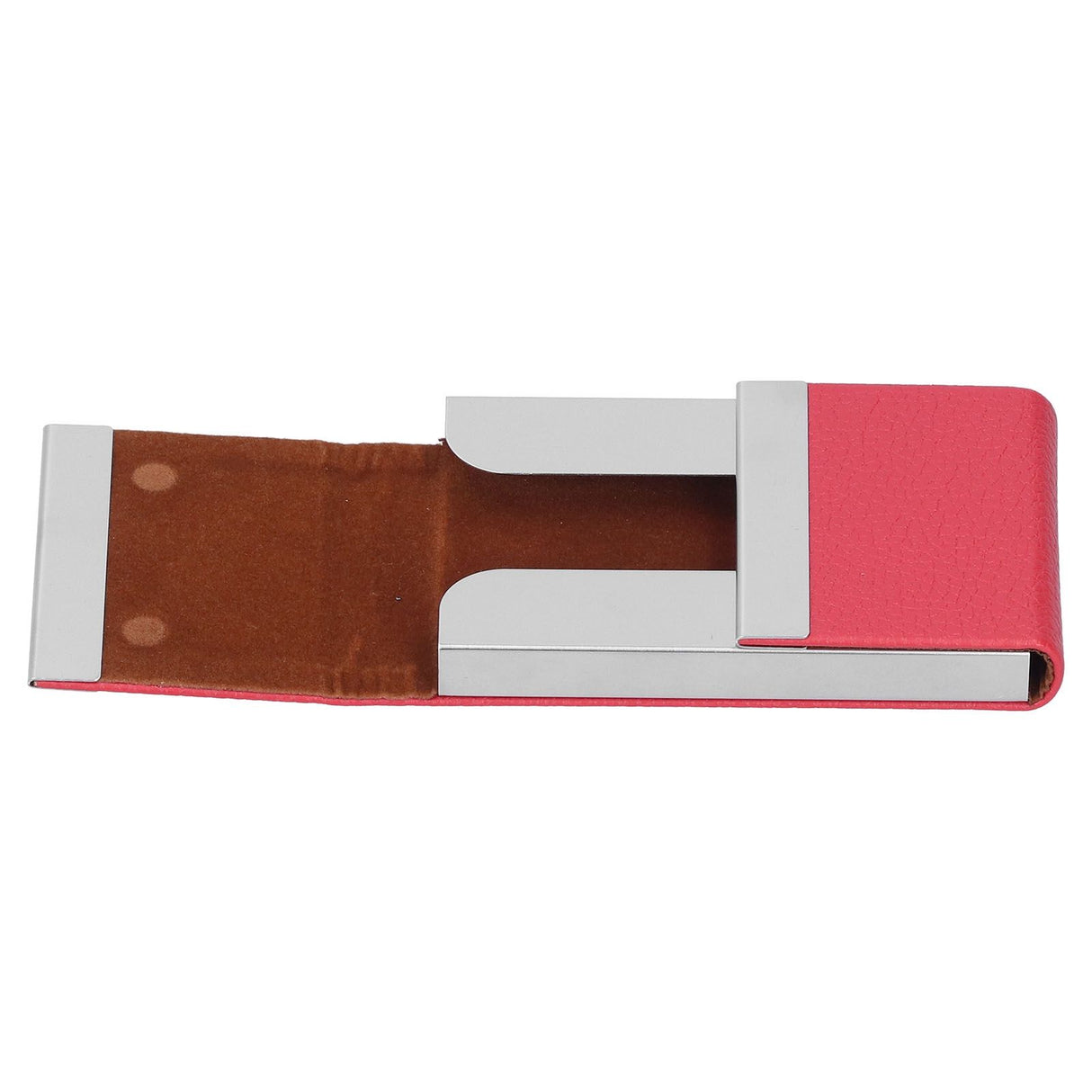 Large Capacity Business Card Holder Pocket Name Card Box Case for Men Double OpenRed 400#