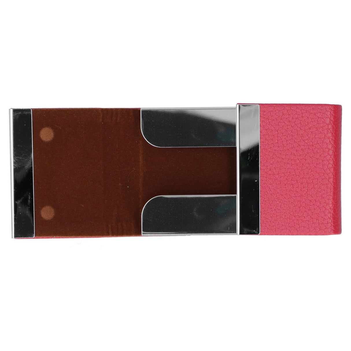 Large Capacity Business Card Holder Pocket Name Card Box Case for Men Double OpenRed 400#