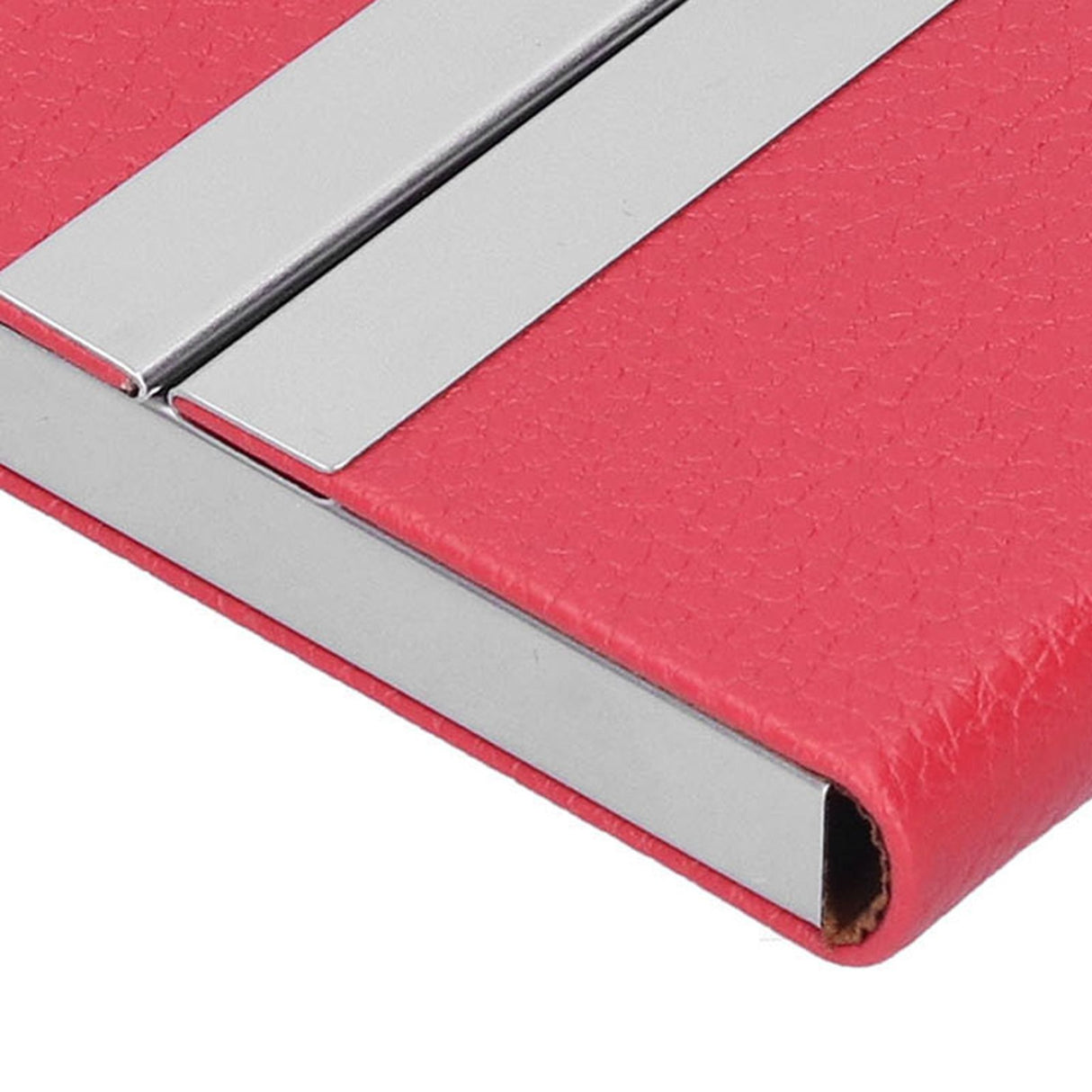 Large Capacity Business Card Holder Pocket Name Card Box Case for Men Double OpenRed 400#