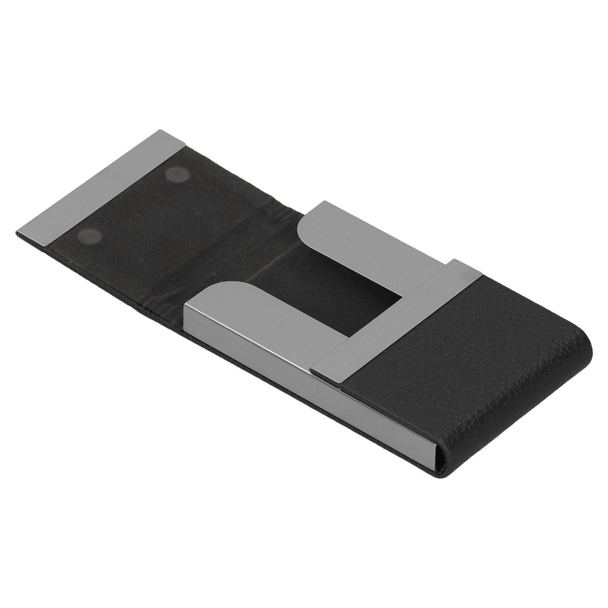 Large Capacity Business Card Holder Pocket Name Card Box Case for Men Double OpenBlack 400#