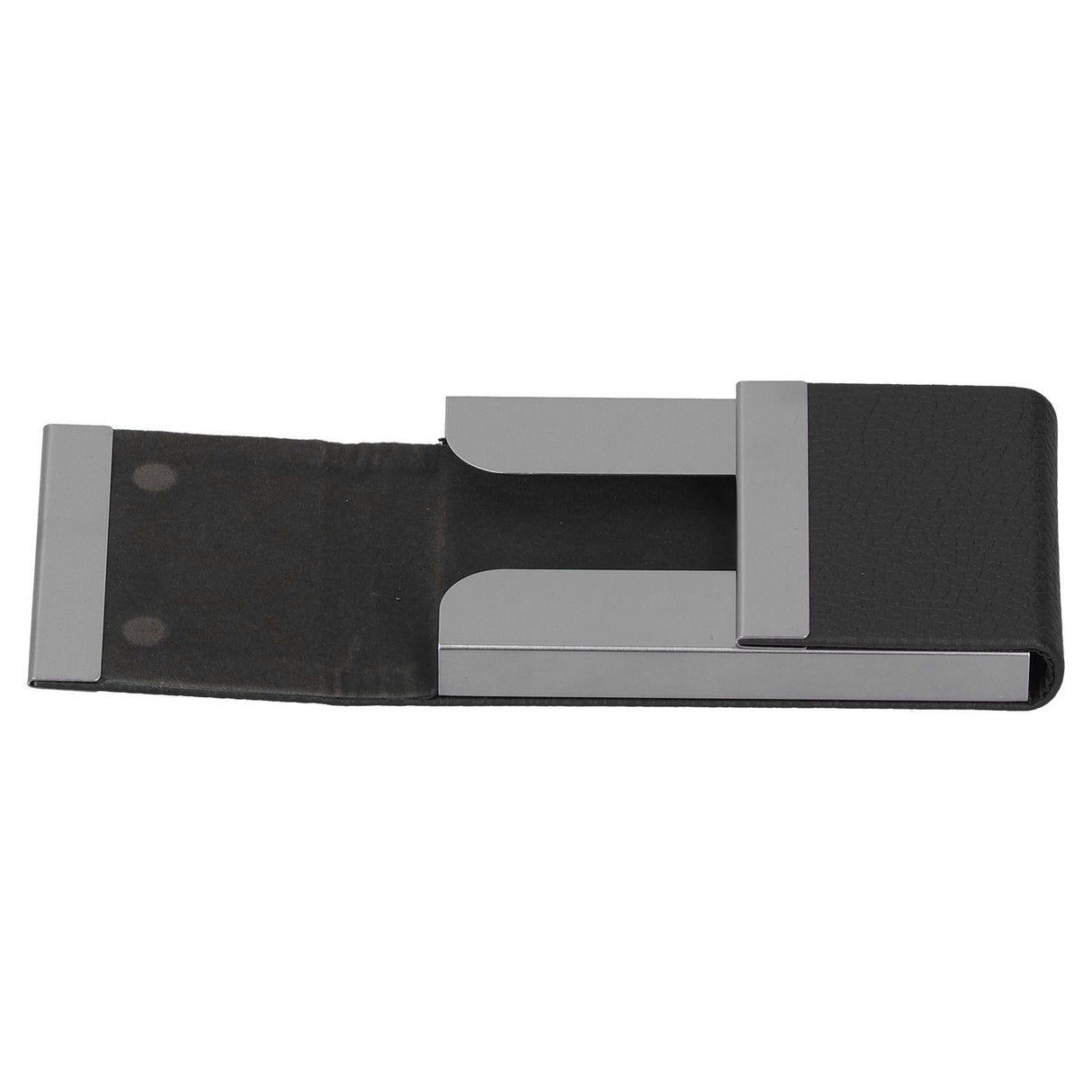 Large Capacity Business Card Holder Pocket Name Card Box Case for Men Double OpenBlack 400#