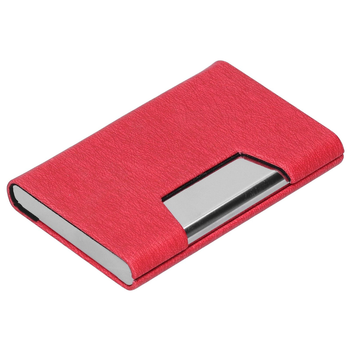 Business Name Card Holder Case Stainless Steel Organizer Portable for Business WorksRed 336#