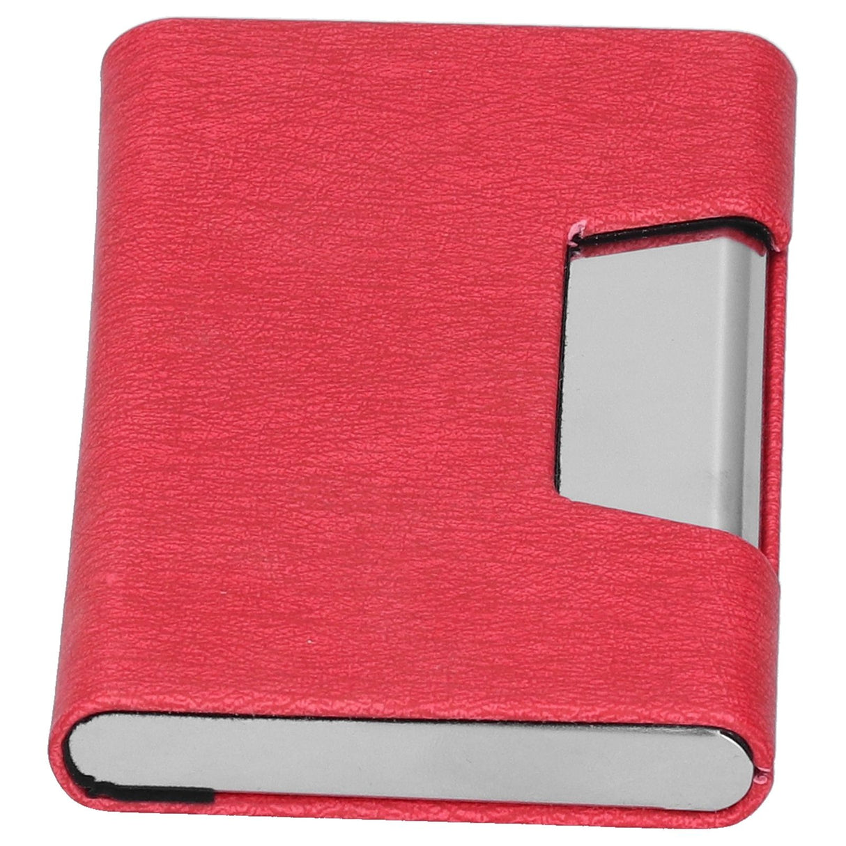 Business Name Card Holder Case Stainless Steel Organizer Portable for Business WorksRed 336#