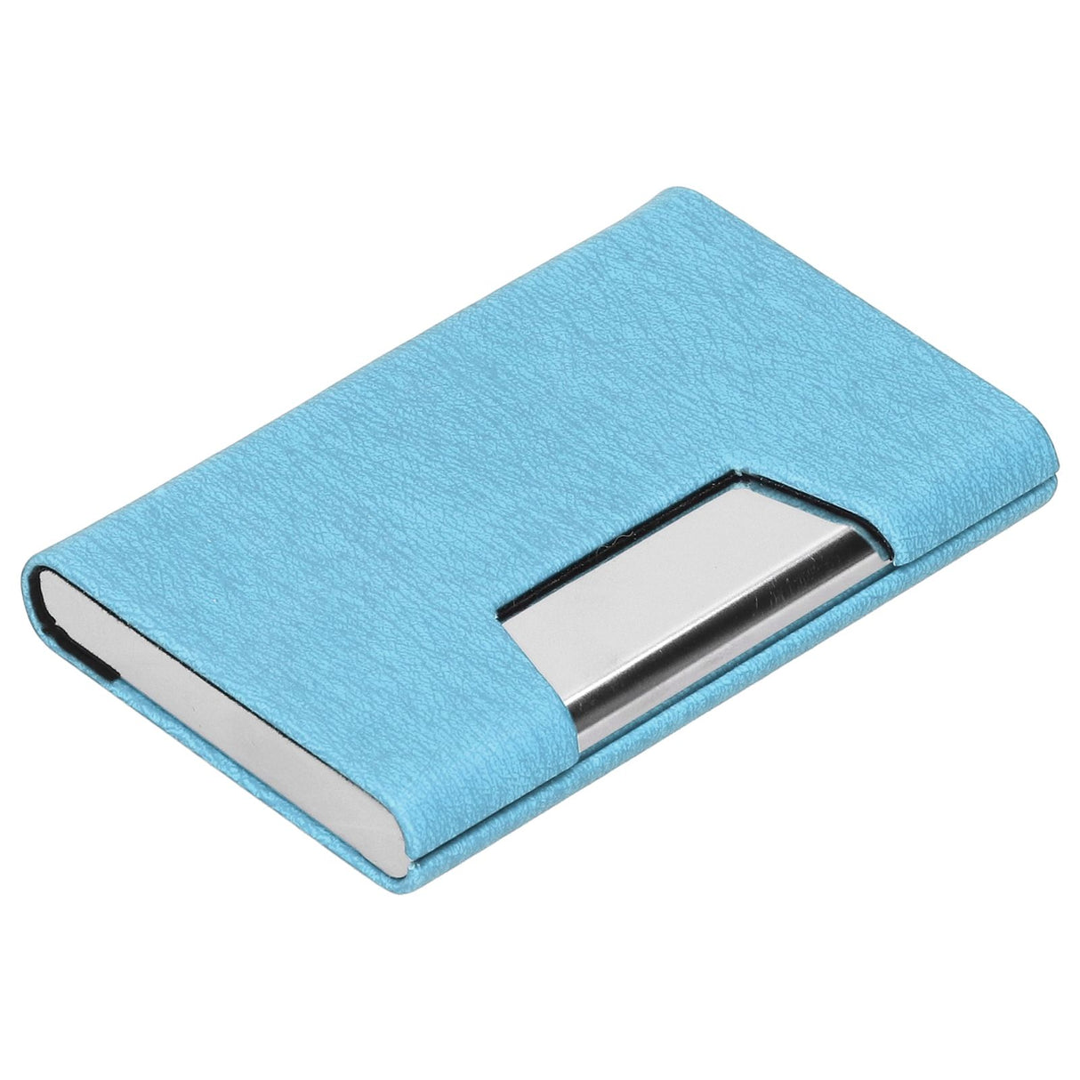 Business Name Card Holder Case Stainless Steel Organizer Portable for Business WorksBlue 336#